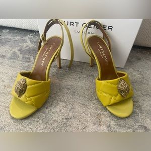 KURT GEIGER KENSINGTON HEELS LIME GREEN SIZE 6